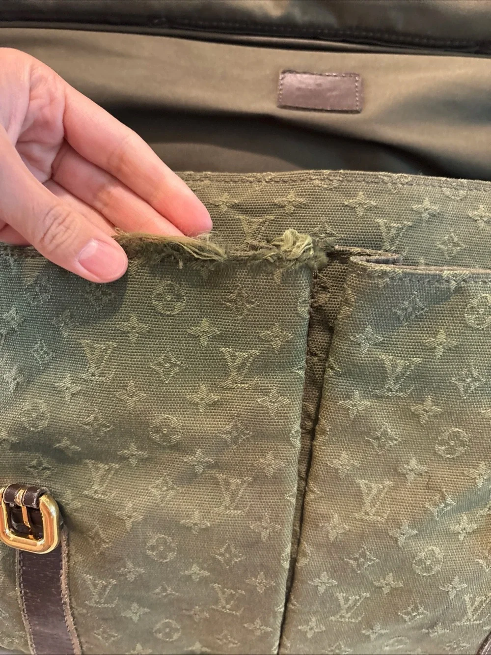 Louis Vuitton Monogram Mini Lin Saumur XL Canvas Messenger Bag